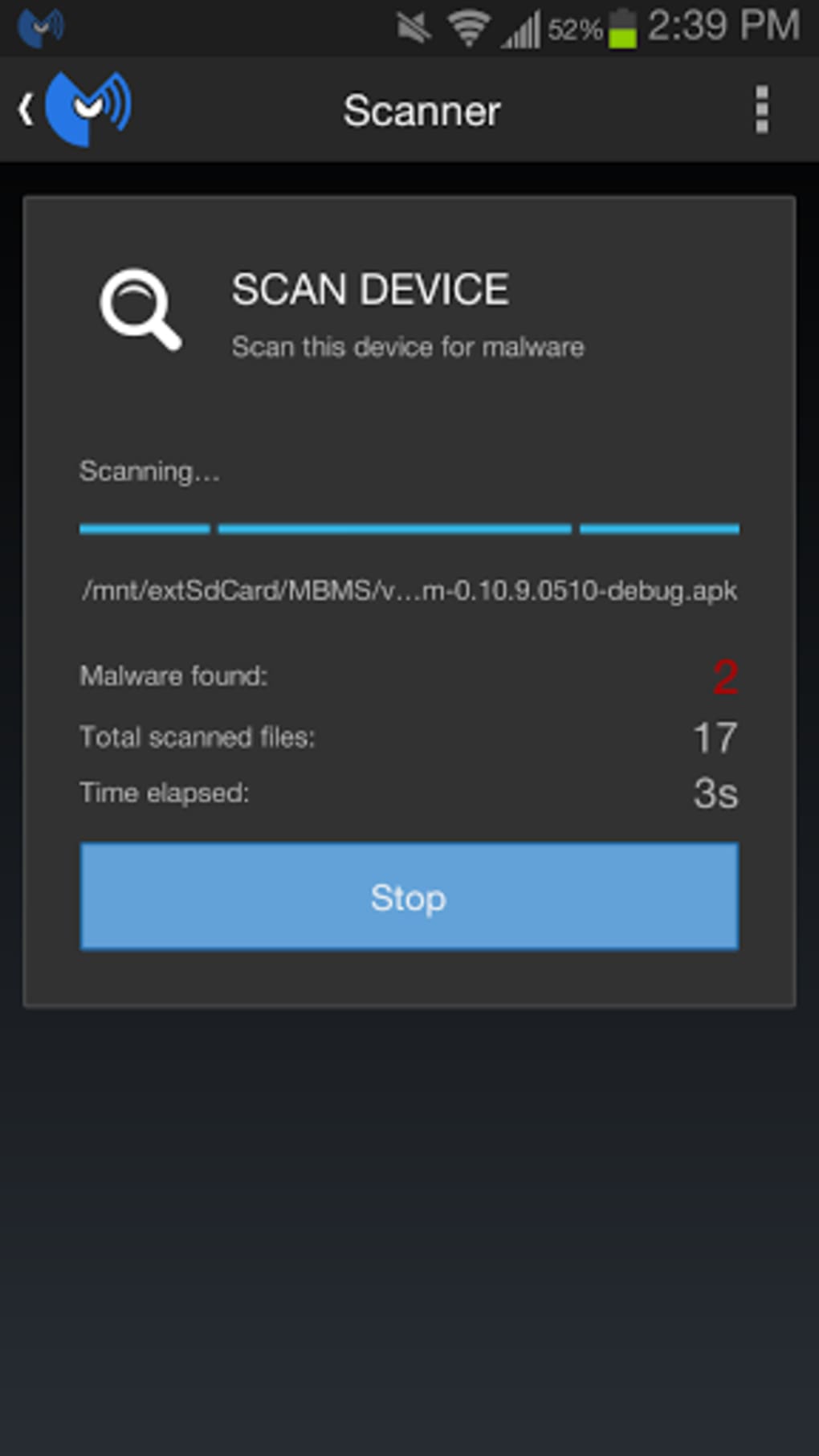 where do i put malwarebytes manual update folder